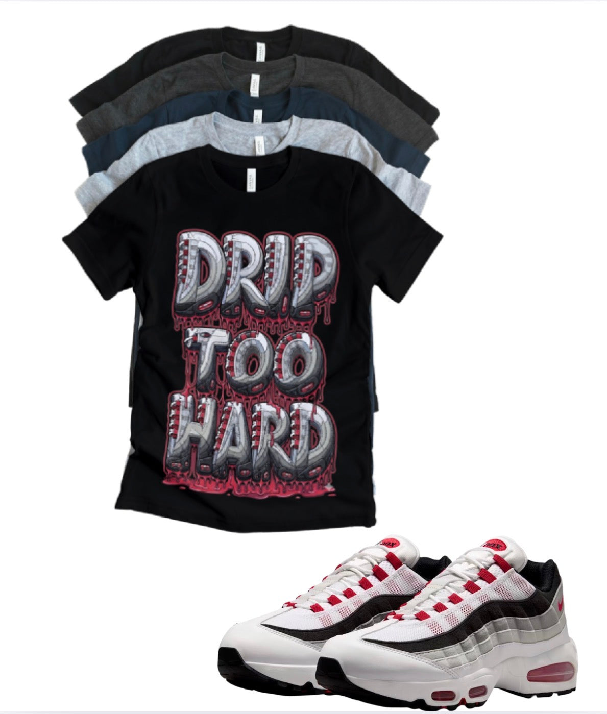 Air Max 95 Comet Drip too Hard Matching T-Shirt – Unisex Sneaker Tee