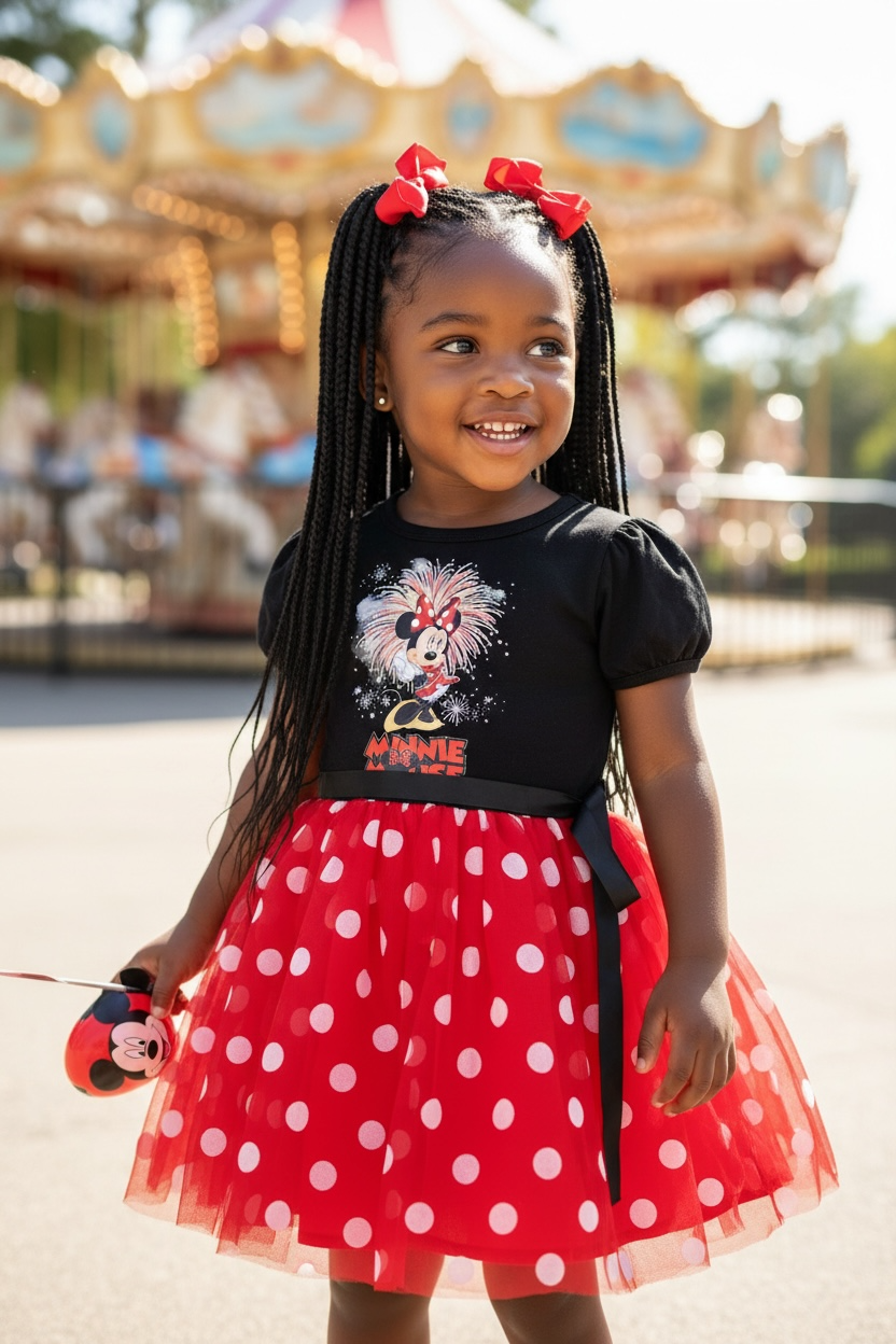 Minnie Mouse–Inspired Toddler Customized Tutu Dress