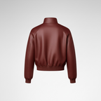 Unisex Luxury Rich Brown Bomber Jacket – Lambskin Leather