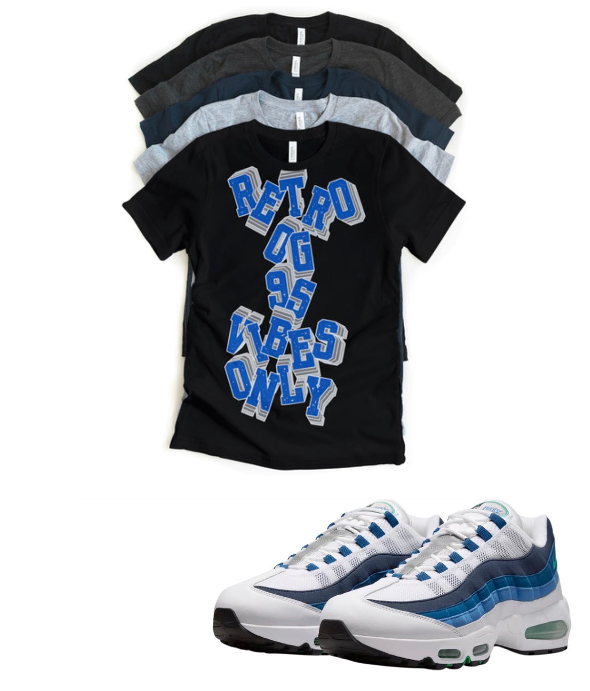 Air Max 95 Slate Retro Vibes Only Matching T-Shirt – Unisex Sneaker Tee