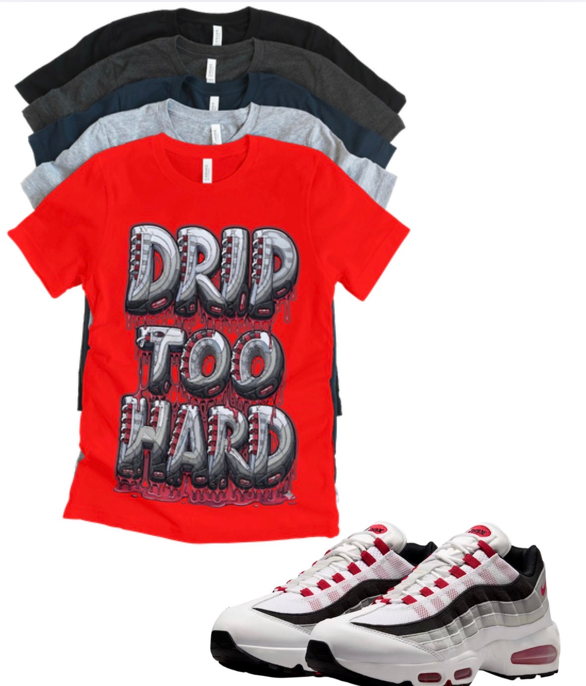Air Max 95 Comet Drip too Hard Matching T-Shirt – Unisex Sneaker Tee