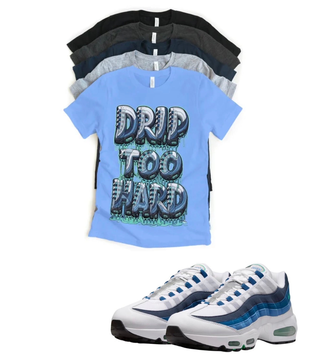 Air Max 95 Slate Drip too Hard Matching T-Shirt – Unisex Sneaker Tee