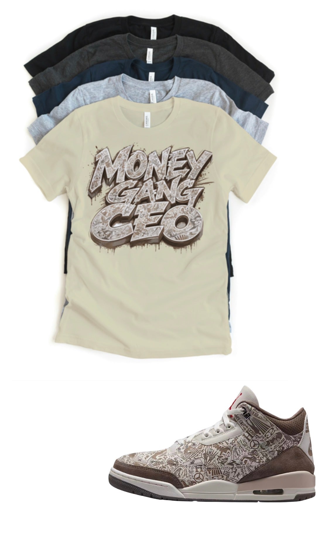 Shirt to match Laser 3 OG Jordan 3 Retro CEO matching T-shirt sneaker head match tee