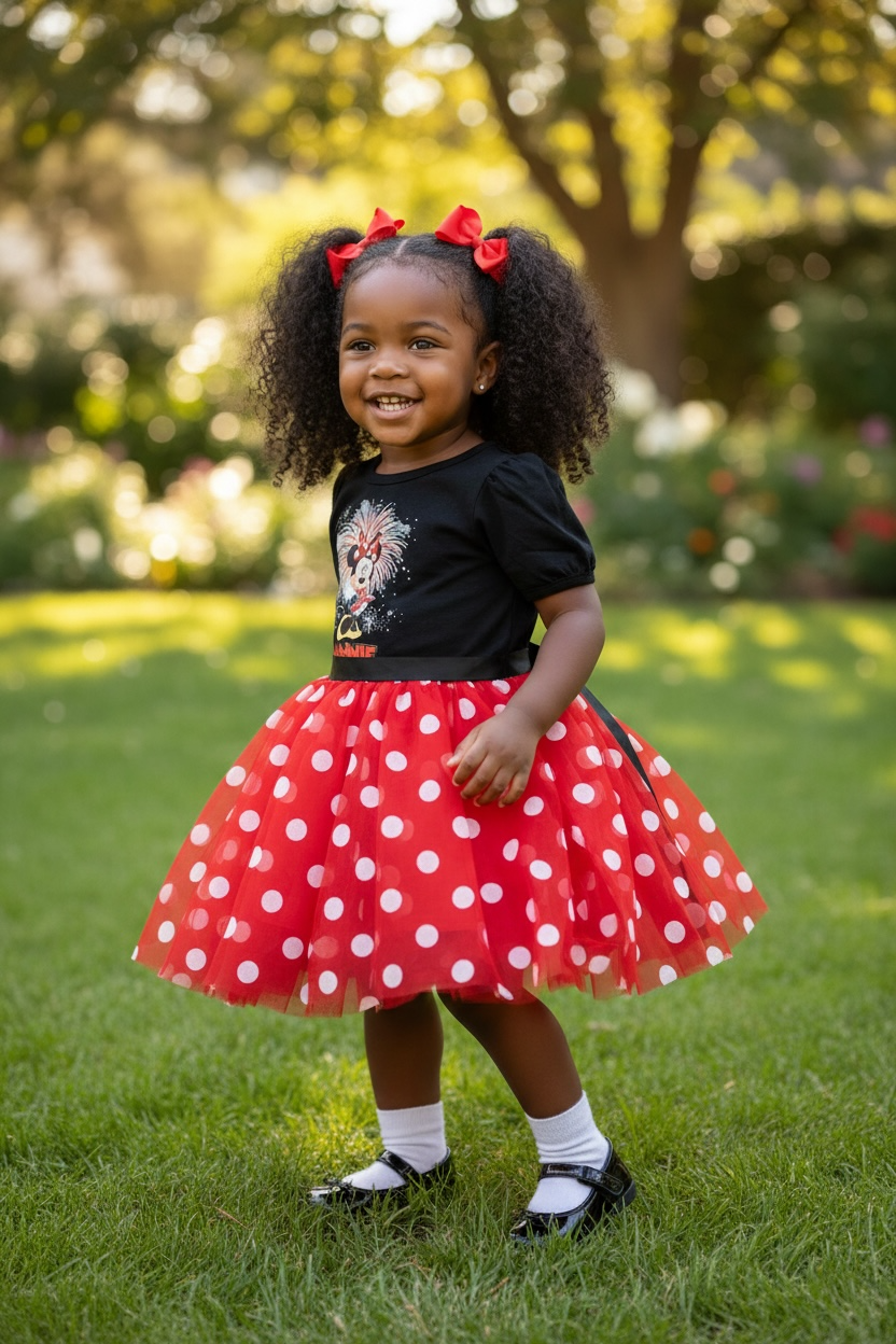 Minnie Mouse–Inspired Toddler Customized Tutu Dress