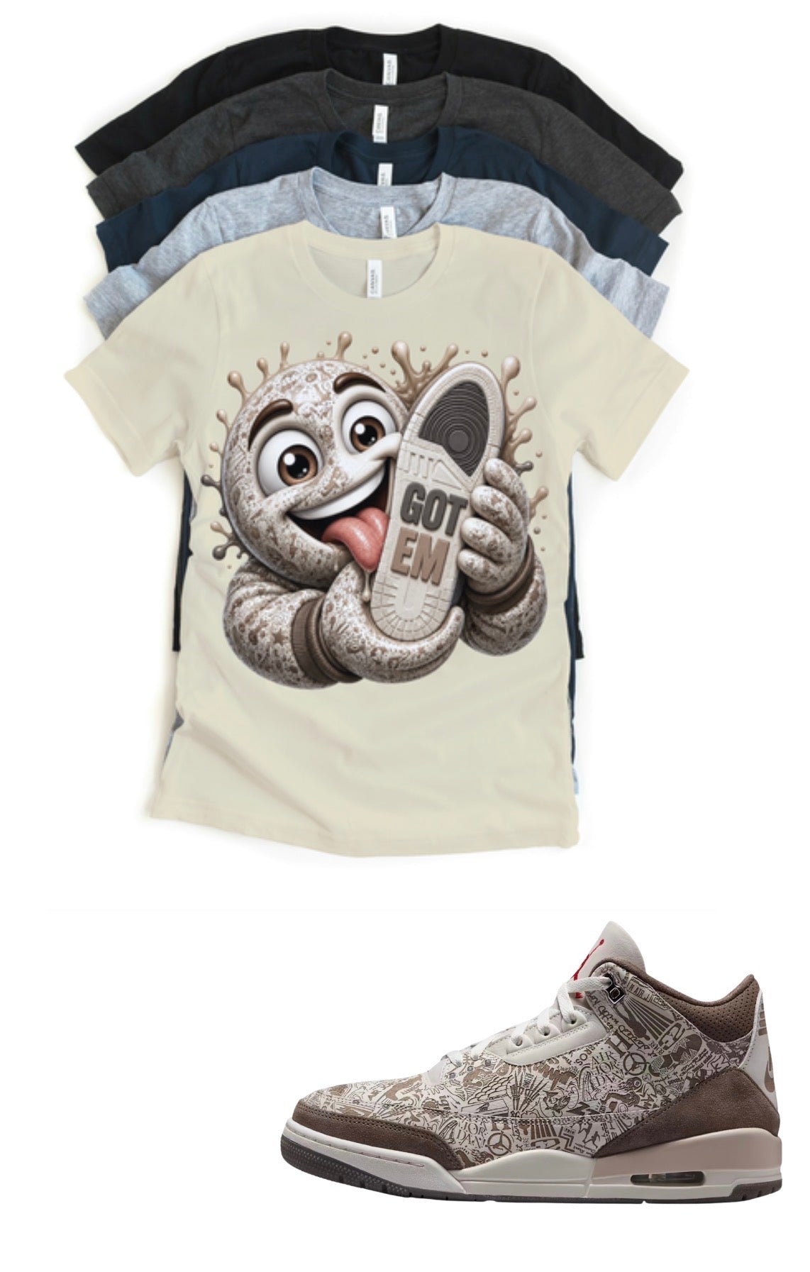 Shirt to match Laser 3 OG Jordan 3 Retro Got Em matching T-shirt sneaker head match tee