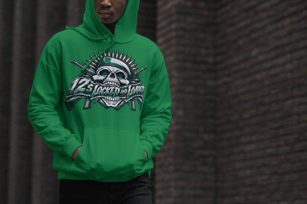 Custom Jordan 12-Inspired Military Colorway Pullover Hoodie