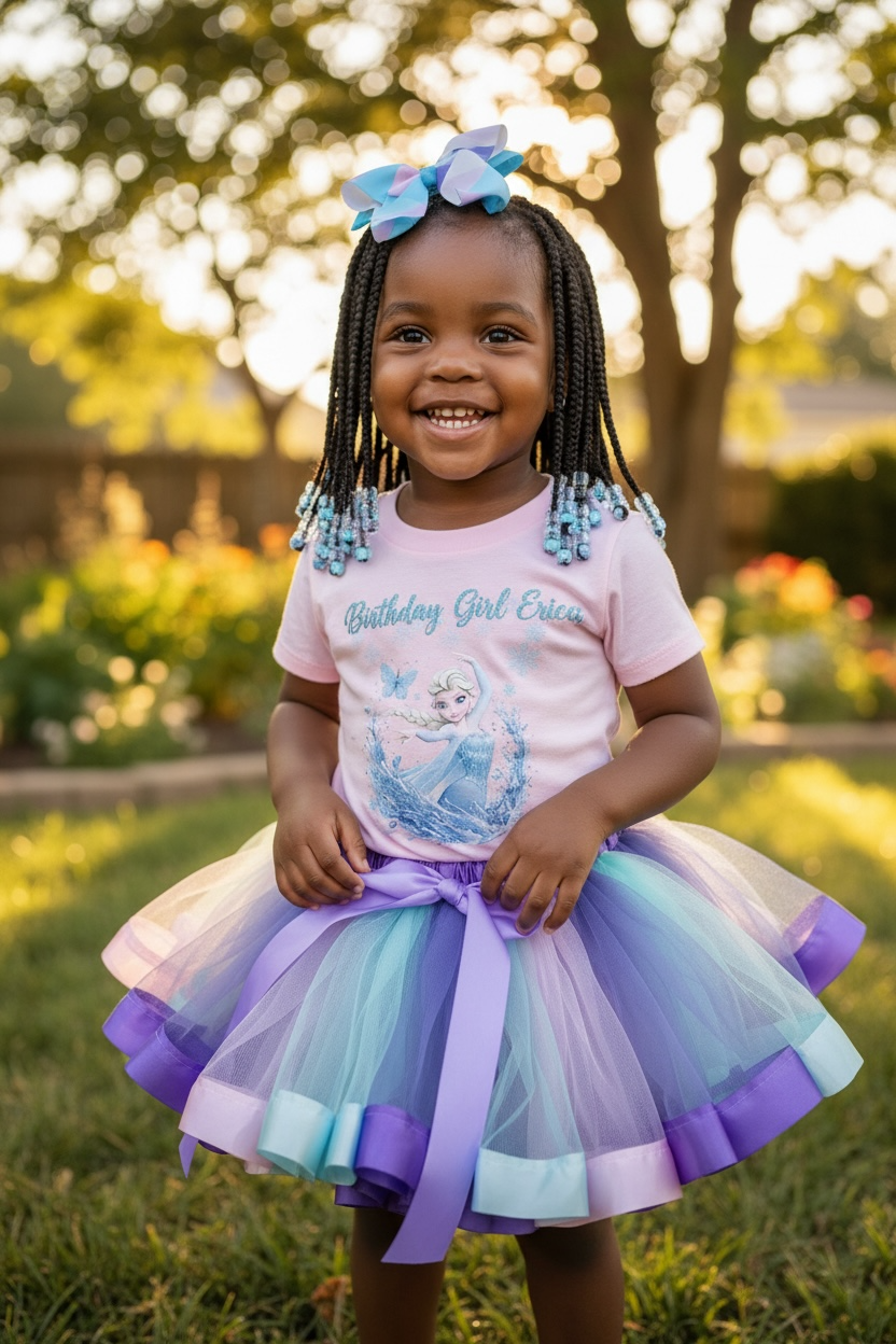 Frozen Princess Tutu Outfit for Toddlers & Girls – Custom Personalized Birthday Dress