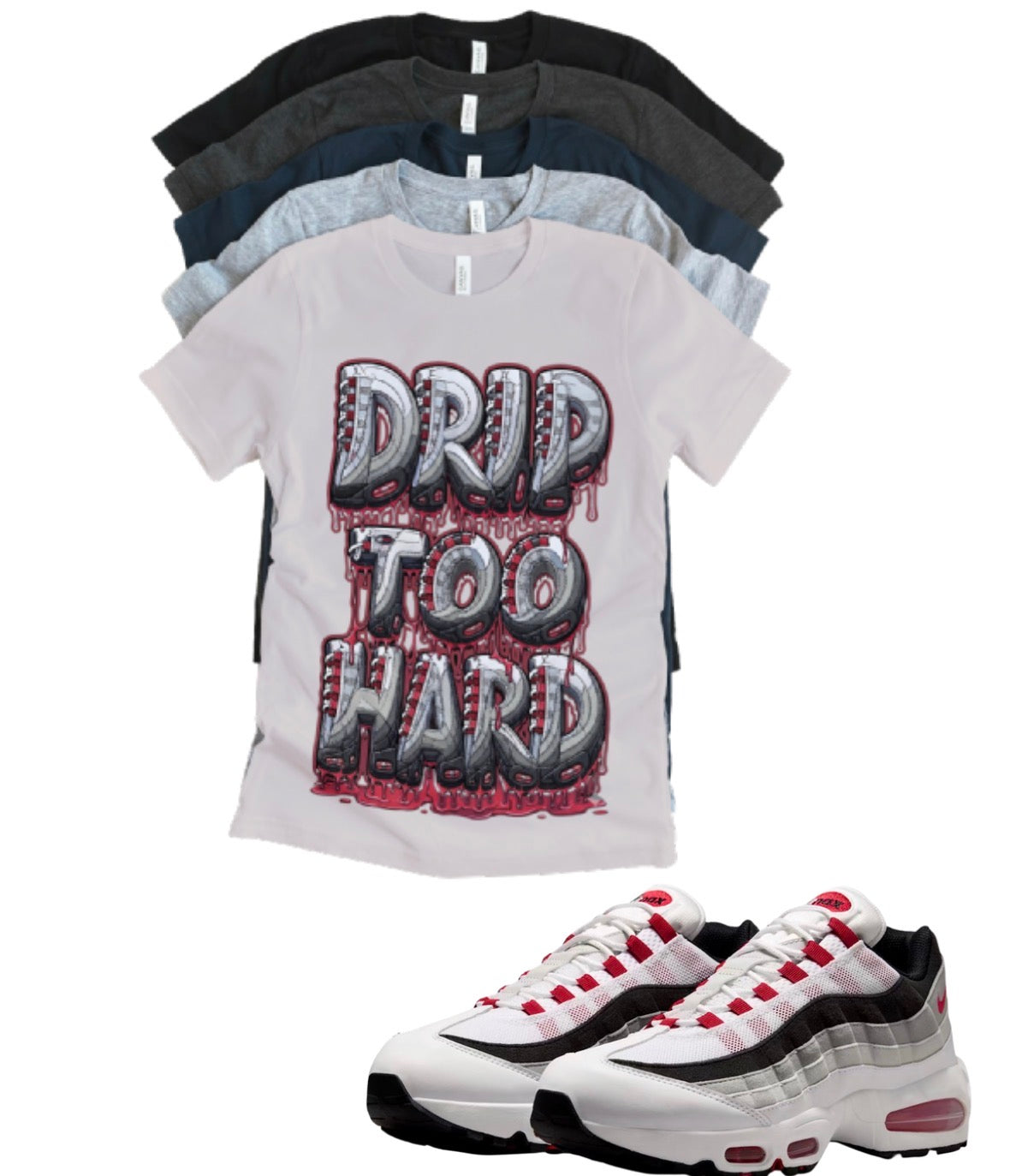 Air Max 95 Comet Drip too Hard Matching T-Shirt – Unisex Sneaker Tee