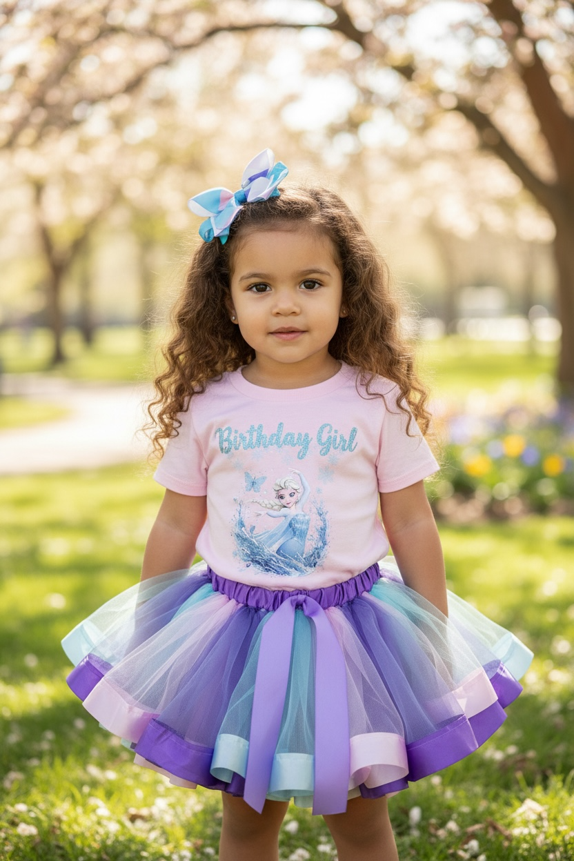 Frozen Princess Tutu Outfit for Toddlers & Girls – Custom Personalized Birthday Dress