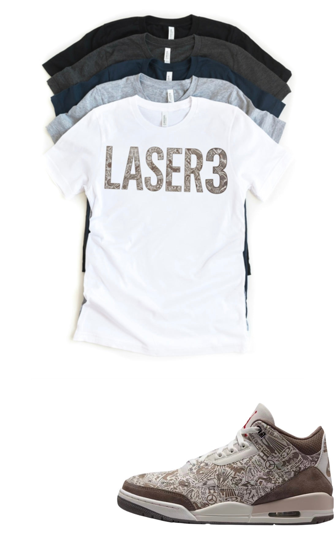 Shirt to match Laser 3 Block OG Jordan 3 Retro I’m Tired matching T-shirt sneaker head match tee
