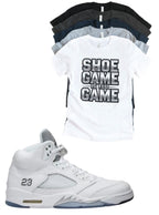 Shoe Game Is Flu Game Unisex T-Shirt – Retro 5 Matching Sneaker Tee