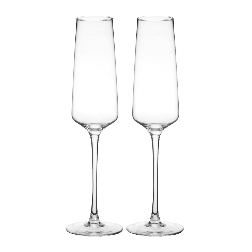 Engraved Crystal Claire Champagne Flutes – Set of 2