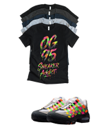 Sneaker Addict Big Bubble Max 95 Woven Multi-colorway T-Shirt – Unisex Sneaker Tee