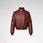 Unisex Luxury Rich Brown Bomber Jacket – Lambskin Leather