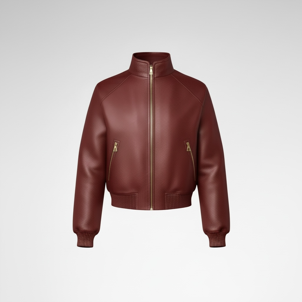 Unisex Luxury Rich Brown Bomber Jacket – Lambskin Leather