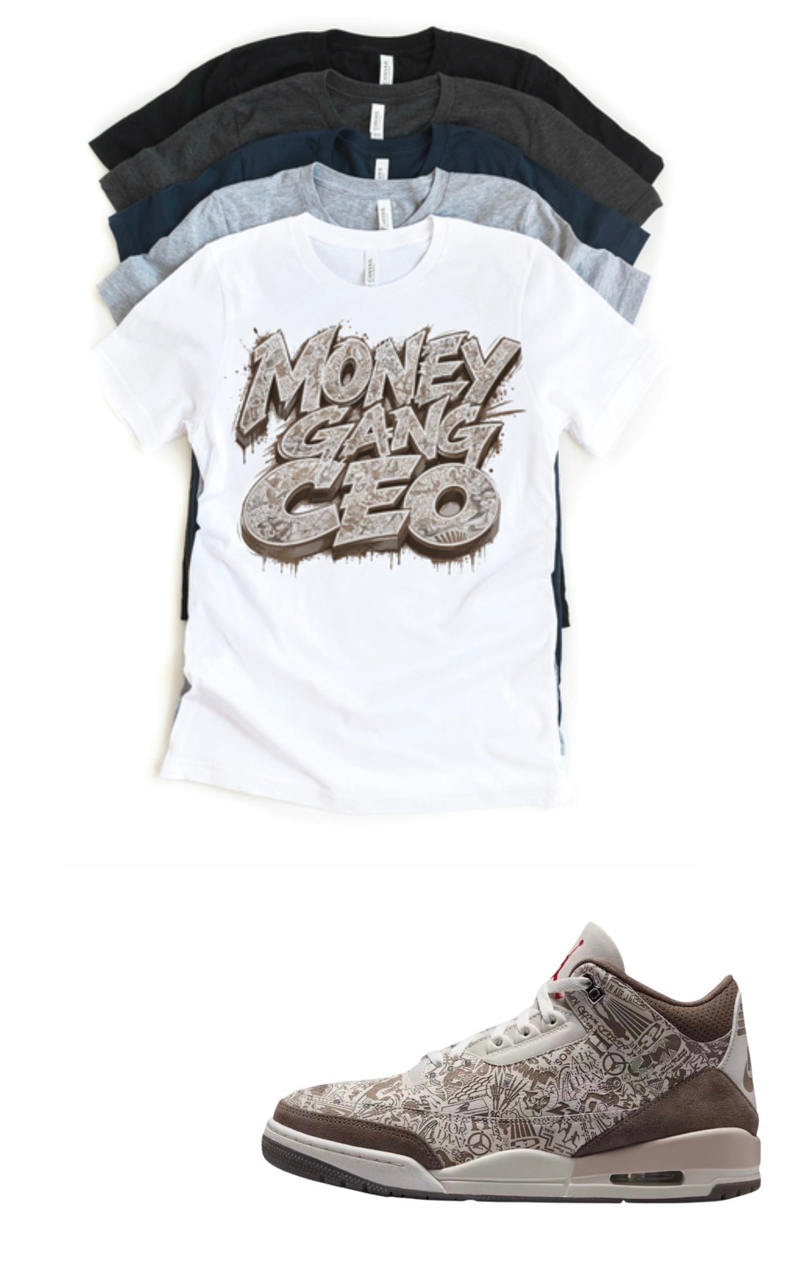 Shirt to match Laser 3 OG Jordan 3 Retro CEO matching T-shirt sneaker head match tee