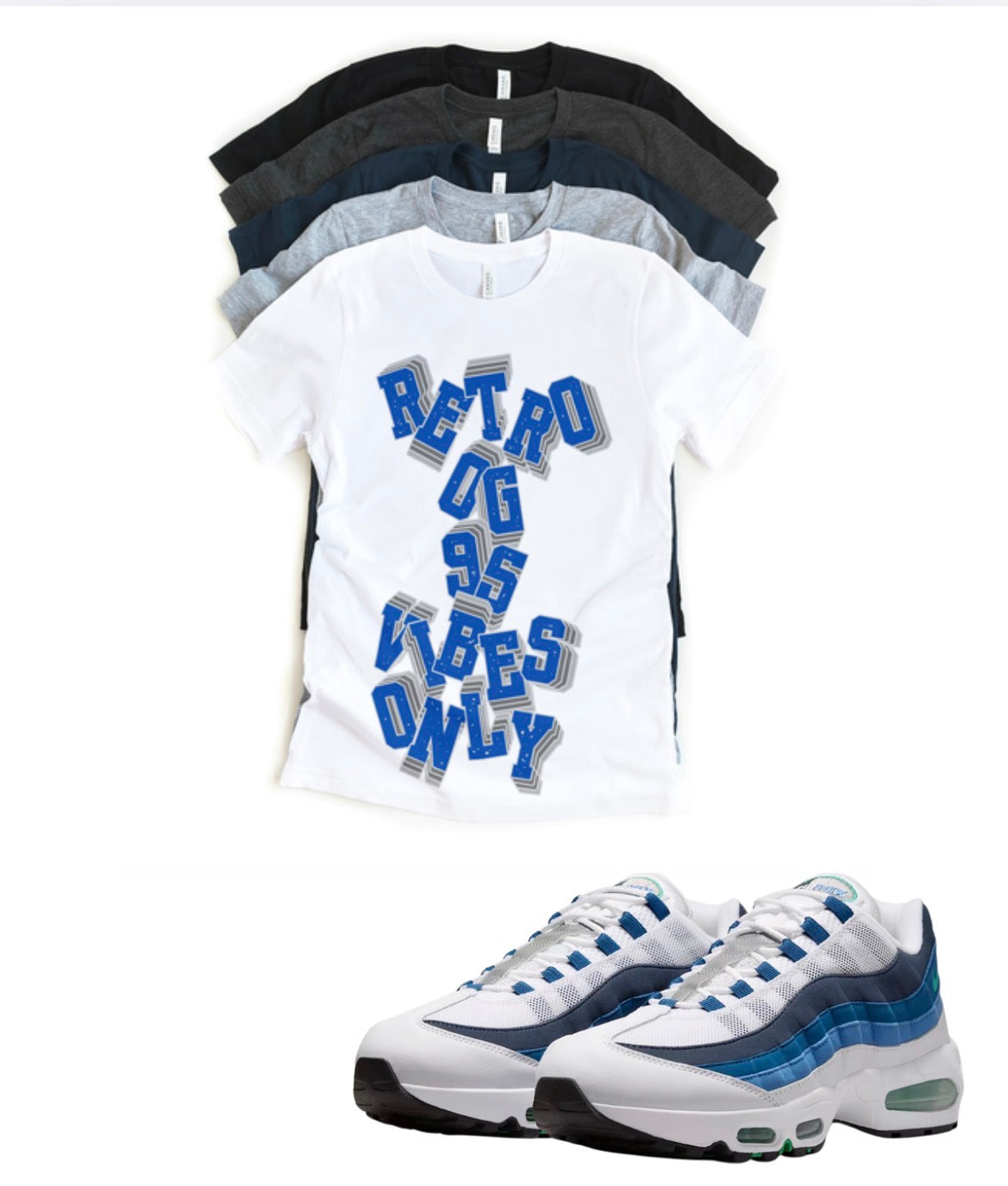 Air Max 95 Slate Retro Vibes Only Matching T-Shirt – Unisex Sneaker Tee