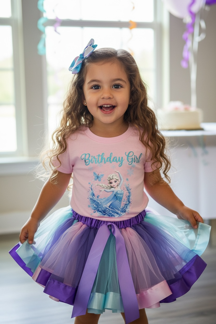 Frozen Princess Tutu Outfit for Toddlers & Girls – Custom Personalized Birthday Dress