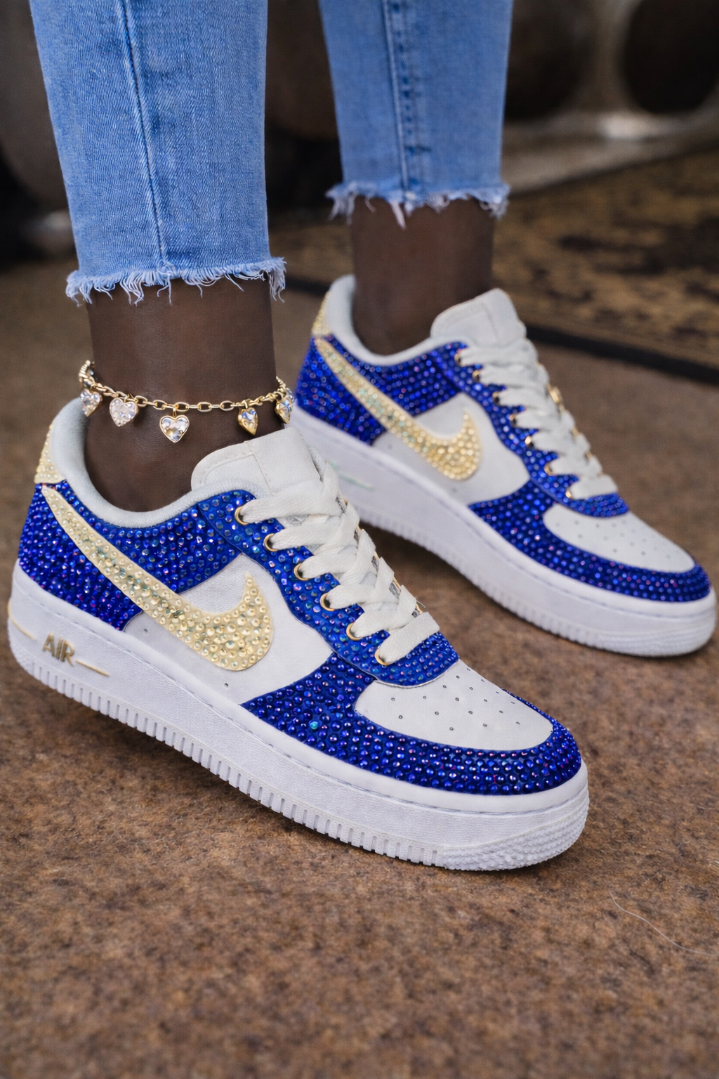 Women’s Nike Air Force 1 Rhinestone Divine Nine Custom Sneakers