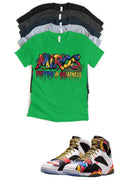 Jordan 7 Miro Drip matching T-shirt sneaker head tee