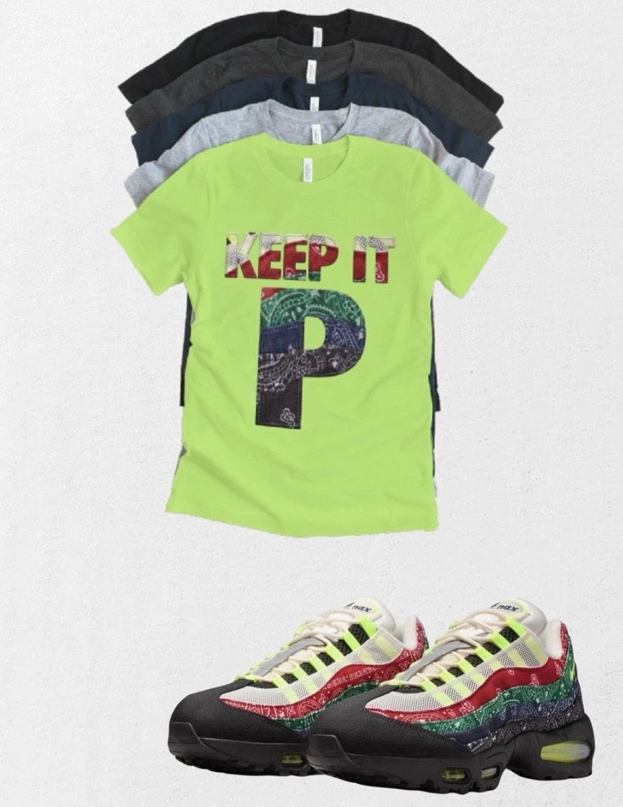 Air Max 95 Paisley Keep It P Denim fade Unisex Match T-Shirt – Bold Streetwear Statement Tee