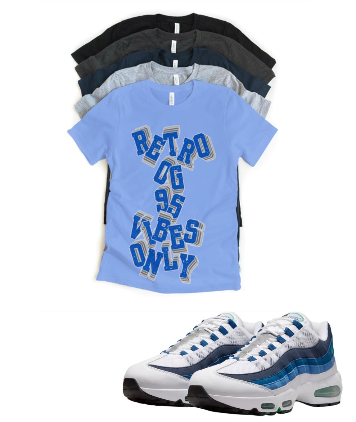 Air Max 95 Slate Retro Vibes Only Matching T-Shirt – Unisex Sneaker Tee