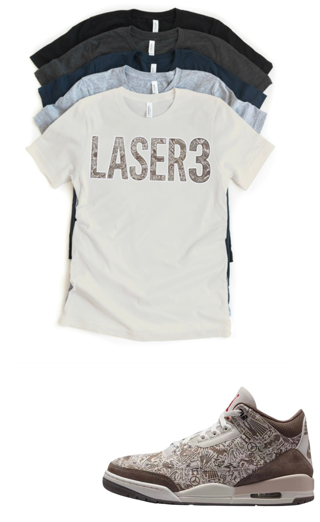 Shirt to match Laser 3 Block OG Jordan 3 Retro I’m Tired matching T-shirt sneaker head match tee