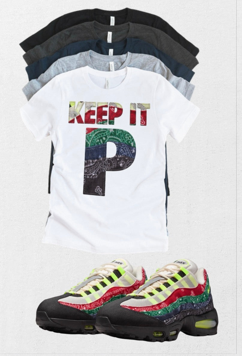 Air Max 95 Paisley Keep It P Denim fade Unisex Match T-Shirt – Bold Streetwear Statement Tee