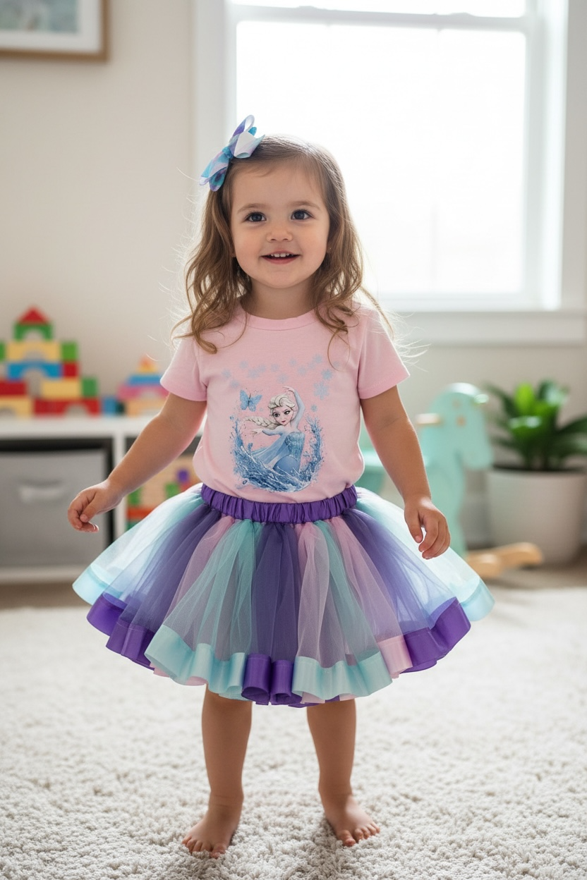 Frozen Princess Tutu Outfit for Toddlers & Girls – Custom Personalized Birthday Dress