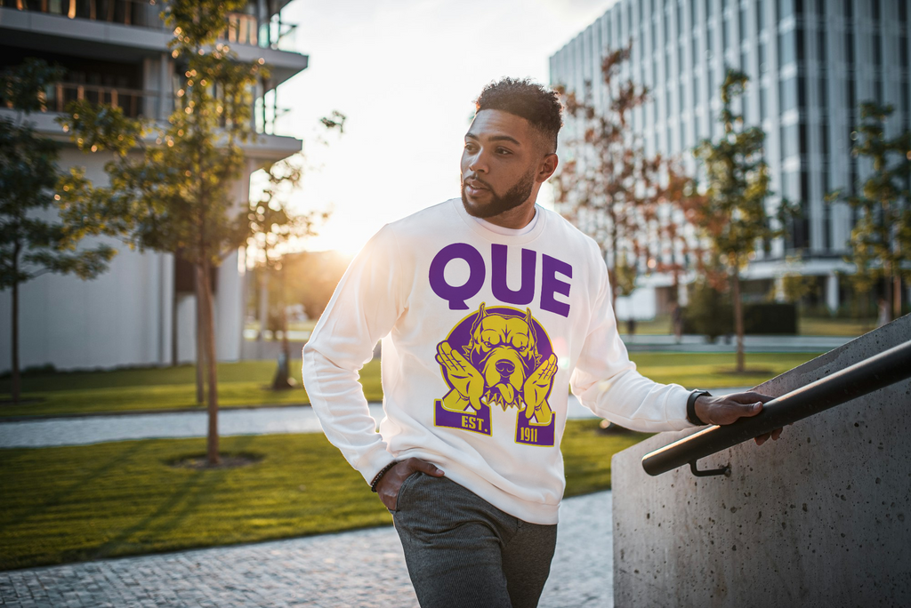 Que Dog Omega Phi Psi–inspired sweatshirt