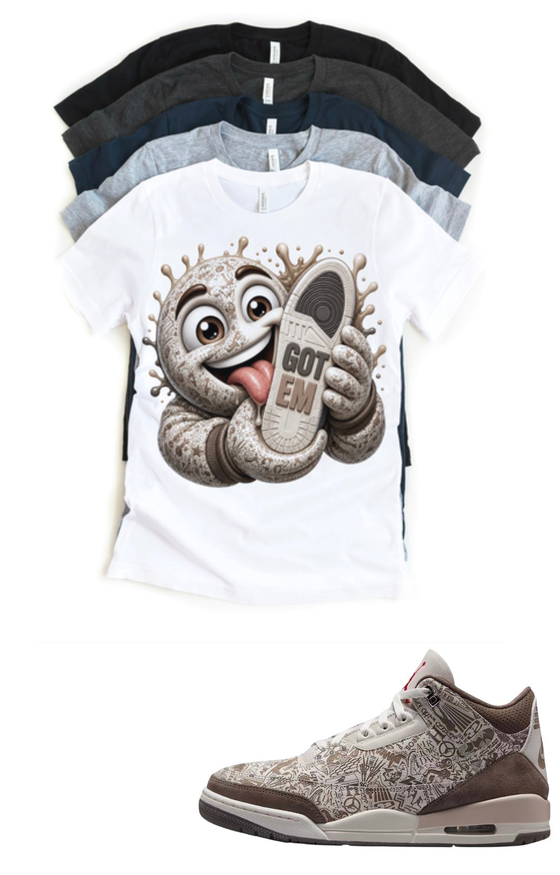 Shirt to match Laser 3 OG Jordan 3 Retro Got Em matching T-shirt sneaker head match tee