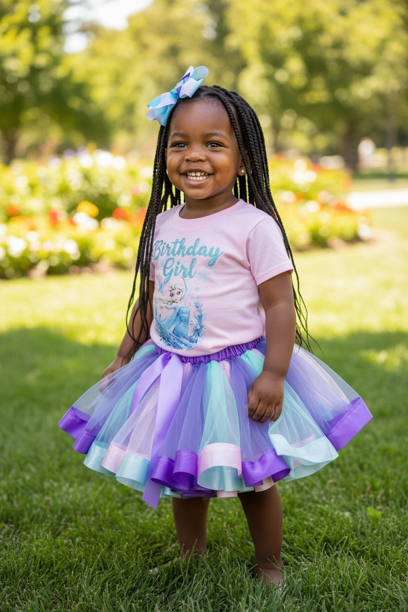Frozen Princess Tutu Outfit for Toddlers & Girls – Custom Personalized Birthday Dress