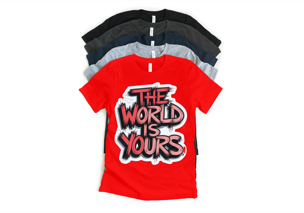 Shirt to match Jordan 9 Space Jam Black White Red OG Retro The World is Yours