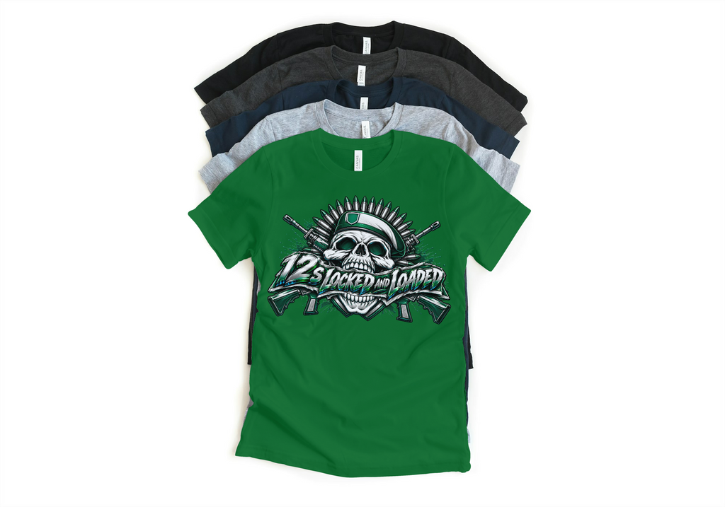 Shirt to match Jordan 12 summit white gorge green Retro AJ12 idols become rivals militant
