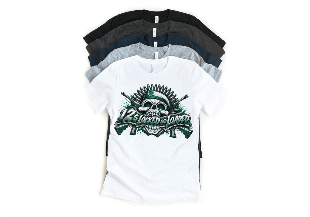 Shirt to match Jordan 12 summit white gorge green Retro AJ12 idols become rivals militant