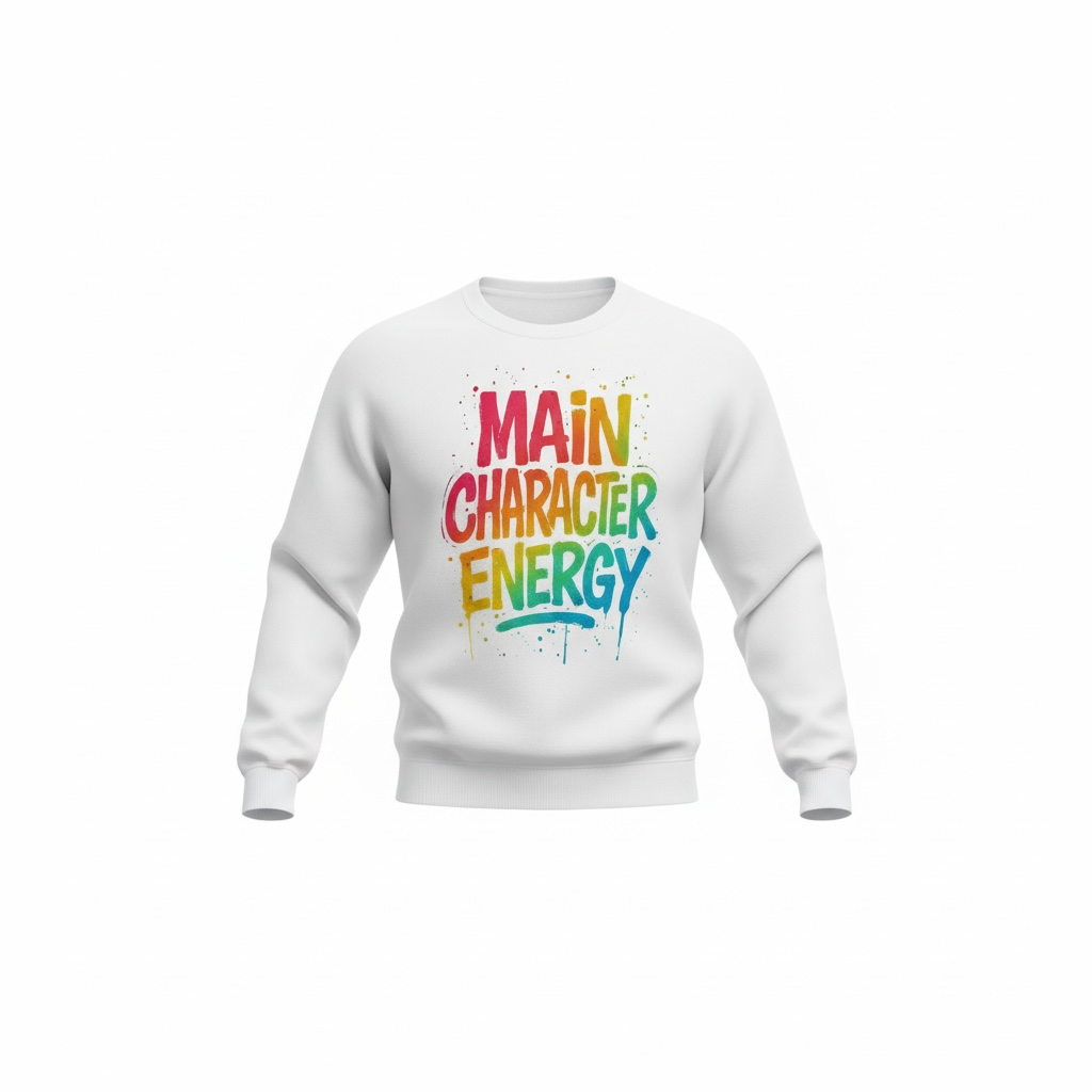 Main Character Energy Sweatshirt - Confidence & Empowerment | Lavish Crafts