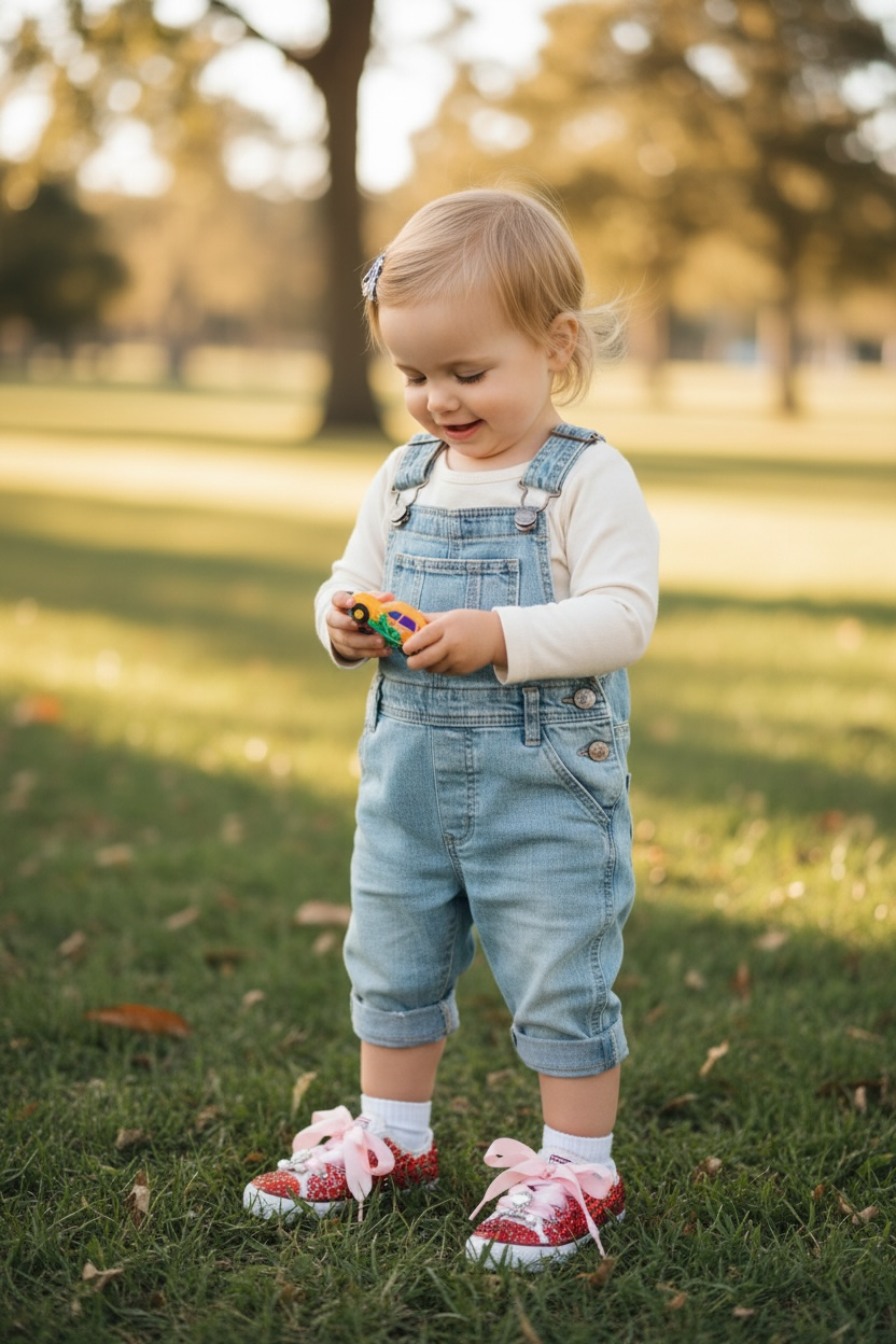 Toddler Bedazzled Converse Sneakers with Red & Pink Rhinestones | Custom Sparkle Shoes
