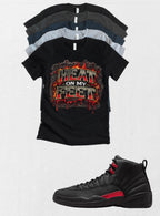 Jordan 12 Bloodline Heat on My Feet matching tshirt sneaker head tee