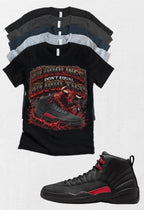 Jordan 12 Bloodline Blood Ties matching T-shirt sneaker head tee