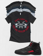 Jordan 12 Bloodline GOAT matching T-shirt sneaker head tee