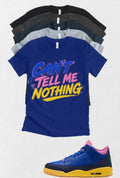 Brazil Retro OG Jordan 3 Can't Tell Me Nothing matching T-shirt Brand New sneaker head match tee