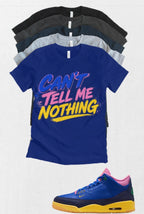 Brazil Retro OG Jordan 3 Can't Tell Me Nothing matching T-shirt Brand New sneaker head match tee