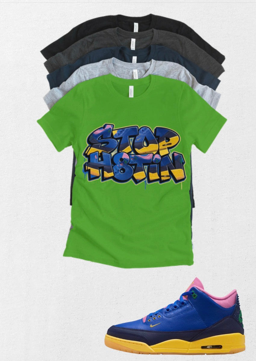 Brazil Retro OG Jordan 3 Can't Stop Hatin matching T-shirt Brand New sneaker head match tee (Copy)