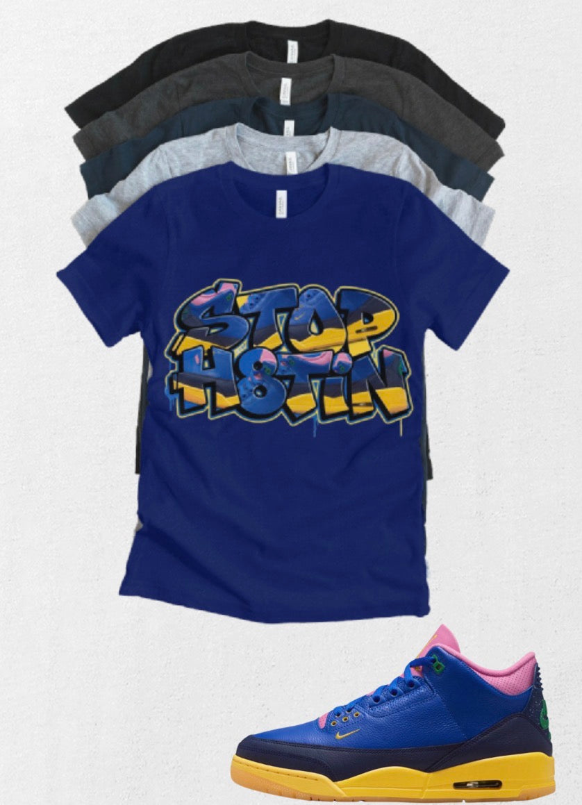 Brazil Retro OG Jordan 3 Can't Stop Hatin matching T-shirt Brand New sneaker head match tee (Copy)
