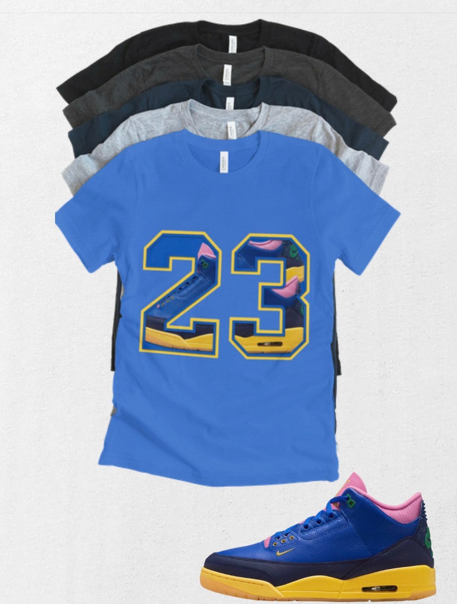 Brazil 23 Retro OG Jordan 3 matching T-shirt Brand New sneaker head match tee