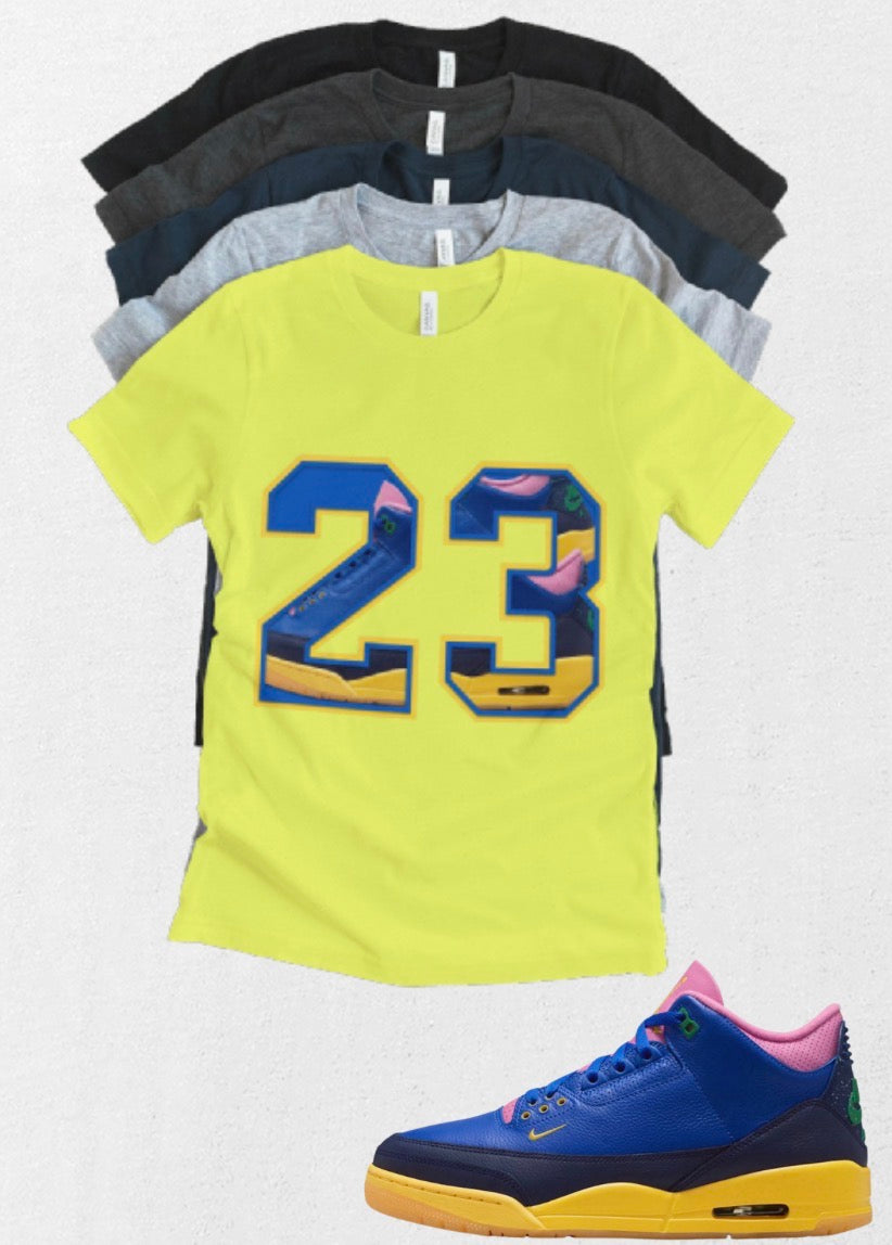 Brazil 23 Retro OG Jordan 3 matching T-shirt Brand New sneaker head match tee