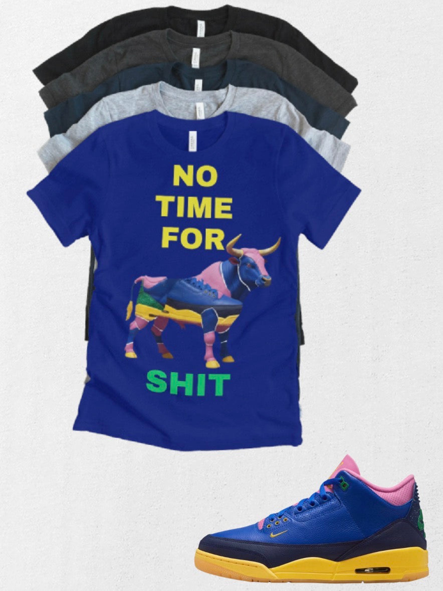 Brazil No Time Retro OG Jordan 3 matching T-shirt Brand New sneaker head match tee