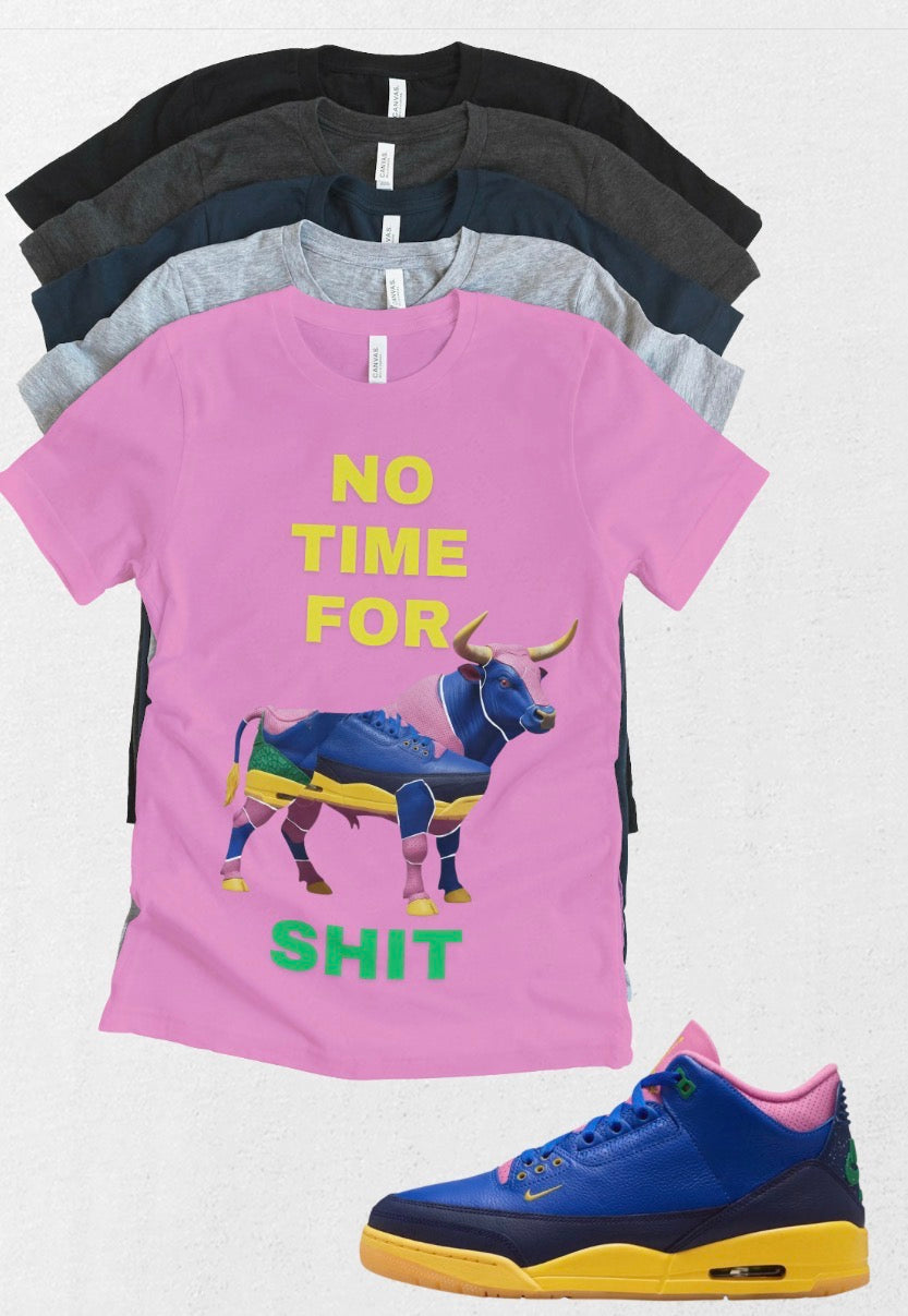 Brazil No Time Retro OG Jordan 3 matching T-shirt Brand New sneaker head match tee