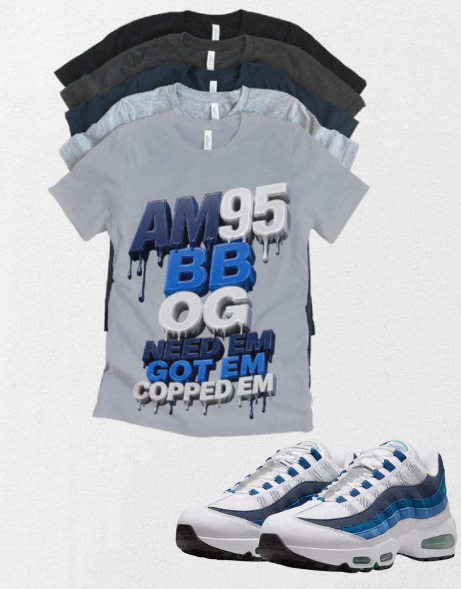 Air Max BB OG 95 Slate Retro Matching T-Shirt – Unisex Sneaker Tee