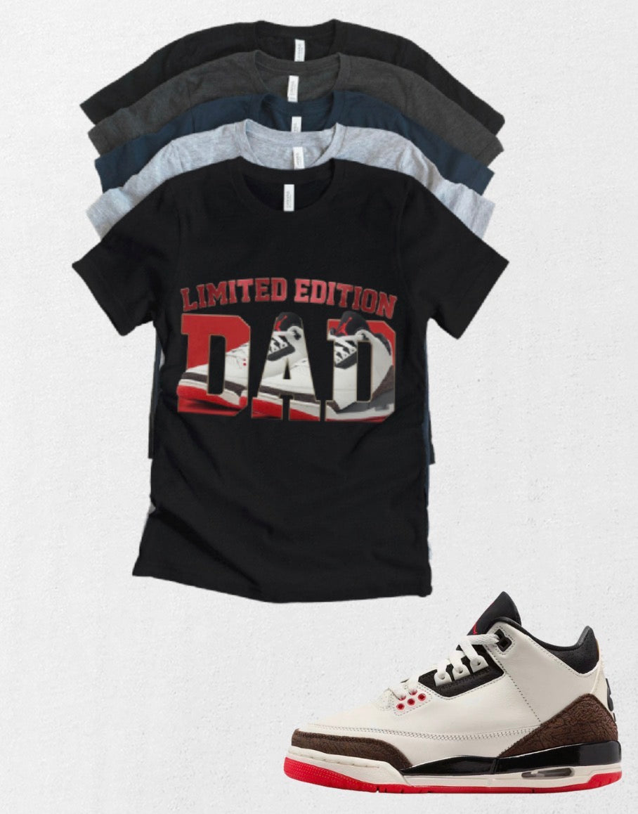 Worlds Best Dad Limited Edition Retro OG Jordan 3 matching T-shirt Brand New sneaker match tee
